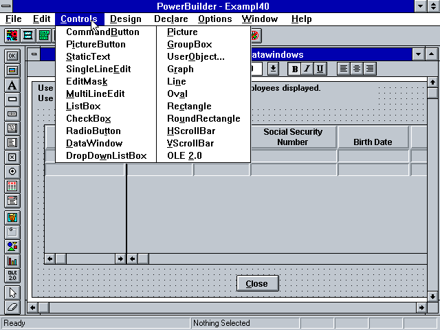 PowerBuilder 4 - Window